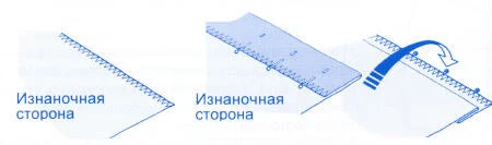 Выполнение потайного шва — пример 1