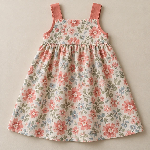 Летний сарафан для девочки: мягкая пройма и удобные бретели