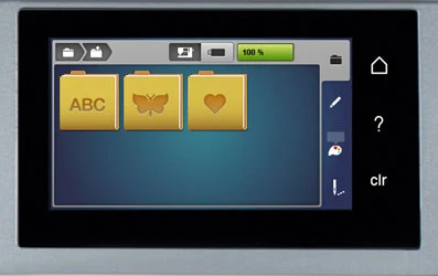 BERNINA 570 QE new: цветной экран и компоновка элементов