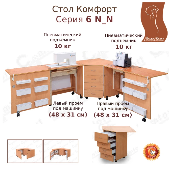 Стол для шитья Комфорт-6 N_N — вид или схема 1